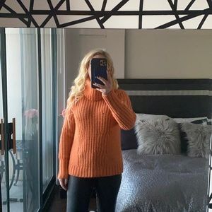 Orange Banana Republic turtleneck sweater